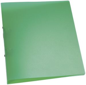 Q-Connect® KF02484 Kroužkový pořadač průhledný - A4, 2 kroužky, Ø kroužku 25 mm, zelený průhledný
