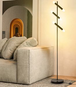 15W stmívatelná LED stojací lampa Stojací lampa, stropní reflektor se 3 lampami na čtení, moderní stojací lampa Teplá bílá 3000K