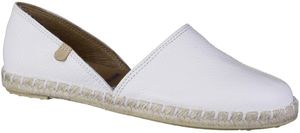 VERBENAS Carmen Damen Leder Slippers blanco, softe Leder Decksohle