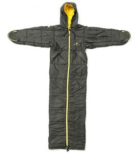 Bergstop Schlafsack und eine Jacke und ein Cozybag Classic - Schwarz-und-Gelb