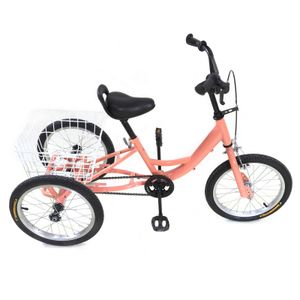 16 Zoll Fahrrad Dreirad mit Einkaufskorb Singlespeed (hellorange) für Kinder