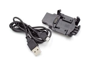 vhbw USB-Ladestation kompatibel mit Garmin Fenix 3 HR, 3 Smartwatch - Ladeschale + Aufladekabel, Schwarz