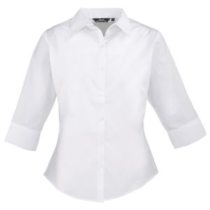 Popelínová halenka / pracovní košile Premier, 3/4 rukáv RW1093 (46) (bílá)