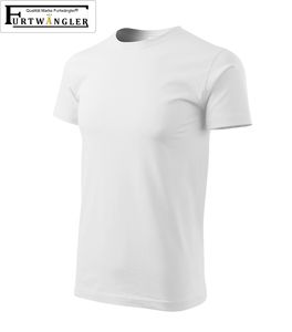 T-Shirt weiß Kindershirt Größe 134 / 8 Jahre Furtwängler Basic 160g/m² verstärkte Schulterpartie