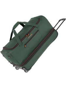 Travelite Basics Doppeldeckertrolley Reisetasche mit Rollen 70cm 98l 2,8kg erw., Farbe:Dunkelgrün
