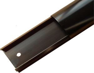 TV Kabelkanal aus Aluminium - 1 Meter/100 cm Länge - Kabelabdeckung Kabelleiste für OLED LED LCD Fernseher - schwarz Modell: ZL1B