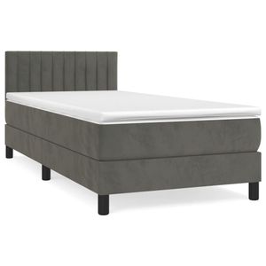 vidaXL Boxspring posteľ s matracom Dark Grey 90x200 cm Velvet