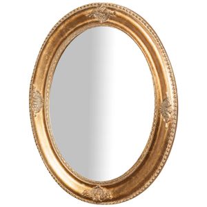 Spiegel oval 64x54x4 cm, Wandspiegel oval, Vintage wand spiegel, Gold