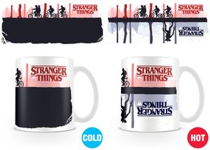 Stranger Things - Upside Down - Thermoeffekt Tasse - Größe Ø8,5 H9,5cm