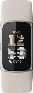 Fitbit Charge 6 AMOLED Aktivitäts-Trackerarmband Beige, Silber
