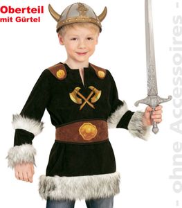 Kinder Kostüm Wikinger Oberteil Karneval Fasching Gr.128