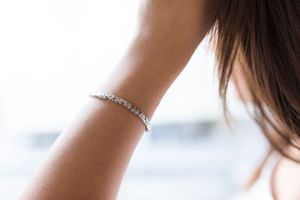 MATERIA Königskette 925 Silber Herren Armband 3mm diamantiert rhodiniert deutsche Fertigung #SA-36, Länge:23 cm