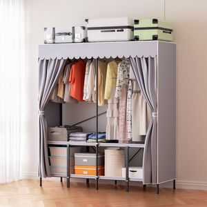 TolleTour Stoffschrank Kleiderschrank Staubdicht & Kleiderstange, Stoffkleiderschrank faltbarer für Schlafzimmer, Metallrahmen, 158 x170 x 48 cm TolleTour Stoffschrank Kleiderschrank Staubdicht & Kleiderstange, Stoffkleiderschrank faltbarer für Schlafzimmer, Metallrahmen, 158 x170 x 48 cm