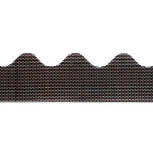 Traufenbelüftungsprofil wellenförmig, 105 cm, PVC 1 Stück Schwarz, für Wellplattenprofil 6 geeignet, optimale Fassaden- & Dachbelüftung