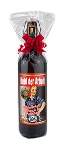 Held der Arbeit - Ostalgie-Bier 1 Liter Flasche mit Bügelverschluss (mit Geschenkfolie & Schleife)