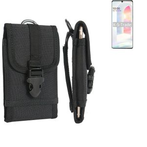 K-S-Trade Holster Handy Hülle kompatibel mit LG Electronics Velvet Holster Handytasche Gürtel Tasche Schutz Hülle Robust Outdoor schwarz