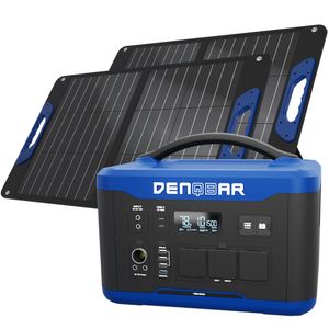 DENQBAR 1500 W Solargenerator NQB 1500 mit 2x Solarpanel NQBS100, 1408 Wh tragbare Powerstation mit 230V Solarspeicher für Outdoor, Camping, Wohnmobil & Notstrom