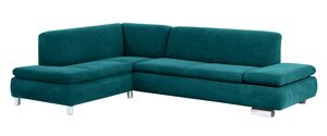 Max Winzer Terrence Ecksofa links mit Sofa 2,5-Sitzer rechts - Farbe: petrol - Maße: 270 cm x 190 cm x 76 cm; 2920-264-2051717-MET