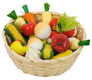 goki 51662 Gemüse im Korb, mehrfarbig (1 Set)