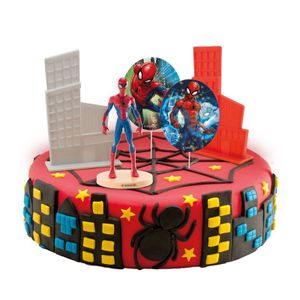 Spiderman-Kuchendeko Dekofiguren 5-teilig bunt 8 cm