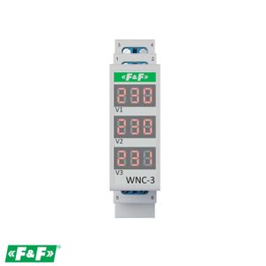 Indikátor napätia Voltmeter trojfázový 80-500V AC napätie IP20 F&F WNC-3