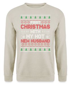 Christmas Hot Husband - Weihnachten X-mas Weihnachtsgeschenk Unisex Pullover, Naturstein, M