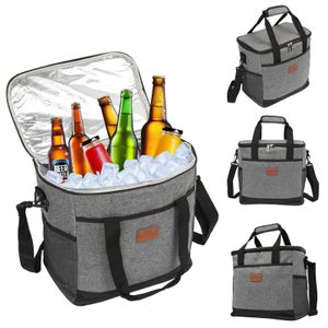 Yakimz Kühltasche leicht und wasserdicht Kühltaschen mit Kühlakku Picknicktasche 15 Liter,Grau