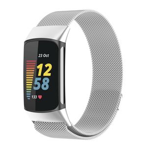 Strap-it® Fitbit Charge 5 Milanese Armband (Silber)