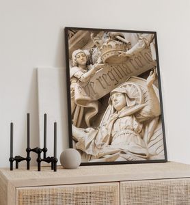 Poster Kathedralen Skulptur, groesse_poster:70x100 cm, groesse_rahmen:birke 70x100 cm