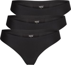 Yenita® Strings "Invisible" 3er Pack aus Mikrofaser M schwarz