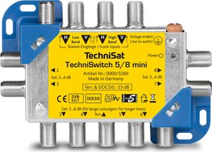 TechniSat TECHNISWITCH 5/8 MINI | Multischalter / Satverteiler für 8 Teilnehmer