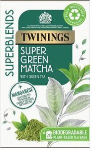 Twinings Superblends -  Super Green Matcha 20 Plant-Based Tea Bags, 40g