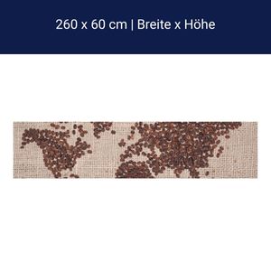 Küchenrückwand Weltkarte Kaffee M0012 – Aluminium / 260cm / 60cm
