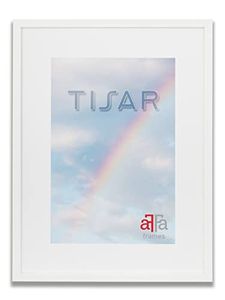 aFFa frames, Tisar, Bilderrahmen aus Holz, Rechteckig, mit Acrylglasfront, Weiß, 40x60 cm