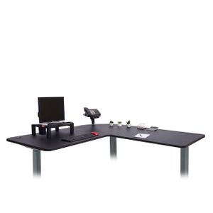 Tischplatte HWC-D40 für Eck-Schreibtisch, Schreibtischplatte, 90°  schwarz