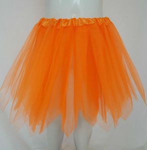 Kinder Röcke Tütü Tüllrock Petticoat Ballettkleid Rock Ballett gezackt Fasching Kurz Orange