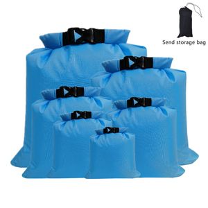 6 Stk Wasserfester Packsack Seesack Packsäcke Wasserdichte Trockentasche Aqua Bag Camping Hellblau