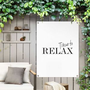Gartendeko Gartenposter Time to Relax Englischer Text - Zitat - Modern - Entspannung