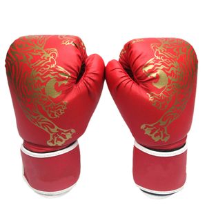 minhgoring 1 Paar Boxhandschuhe Box-Handschuhe für Erwachsene Trainingshandschuhe mit Bandage Boxhandschuhe Fitness Handschuhe(Rot 2 )