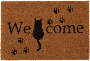 Kokos-Fussmatte - J-Line Katze Welcome