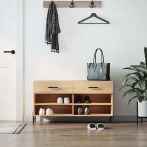 vidaXL Lavice na boty Sonoma dub 102x35x55 cm výrobek z odvozeného dřeva