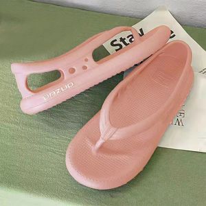 Bazuo Sandalen, Uni Comfort Walking Flip Flops Sandalen, rutschfeste Outdoor-Strand-Badehausschuhe, Farbe: rosa, Größe: 38-39