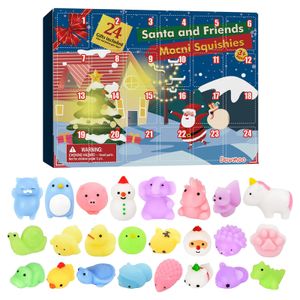 2023 Adventskalender, 24 Stück Gummi Squeeze Spielzeug,Anti-Stress Spielzeug-Set Weihnachtsgeschenk