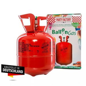 Helium Gas Ballongas Folienballons für ca. 20 30 50 Luftballons Einweg Flasche + Zubehör 5L bis zu 20 Ballons