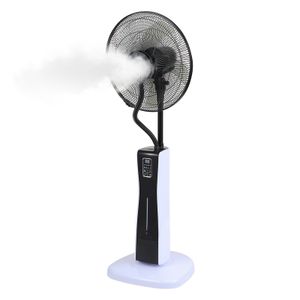Yakimz Stand Ventilator mit 3-stufiger Wasser-Vernebelung inkl. Multifunktions-Fernbedienung, Luftbefeuchter mit elektronischem Timer