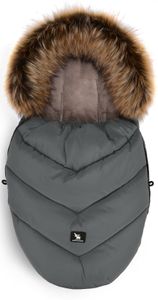 Cottonmoose Fußsack Babyfußsack Winterfußsack Babydecke Mini Moose Graphite Jungle green