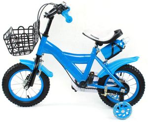 Kinderfahrrad 12 Zoll Fahrrad Kinderrad mit Abnehmbare Stützräder Rad Bike Kid Balance Jungenfahrrad Fahrrad für Kinder Mädchen Jungen Blau