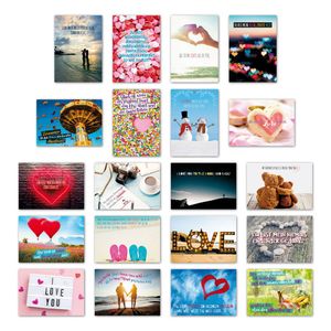 ewtshop® 20er Postkarten Set Liebe mit 20 Sprüchen & Zitaten, Grußkarten