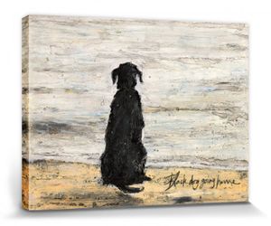 Sam Toft Poster Leinwandbild Auf Keilrahmen - Black Dog Going Home (30 x 40 cm)