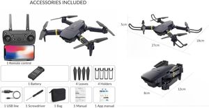 Drohne Mit Kamera Raptor 8K Drohne Komplettpaket Airon Drohne für Kinder und Erwachsene - Mini Drone Mit Kamera 4K Zusammenklappbarer Quadcopter